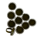 10pcs Bronze Adjustable Round Base Ring Blanks 20mm Cabochon Setting Finding