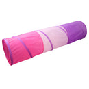 Portable Pink Purple Pop Up Tunnel Play Tent For Kids Toddler Crawling Fun