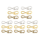 Novelty Fashion Modern Design Floral Number 8 Shaped DIY Jewelry Findings 15 Pcs Silver&Gold&Yellow Gold with Romantic Love Letters