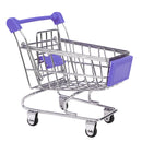 Kids Children Pretend Play Mini Shopping Entertainment Fun Cart Trolley Home Room Office Decor Toy Gift Purple