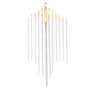 12Pcs Steel Hand Sewing Needles for Embroidery Cross Stitch Gold Eye 5 Sizes