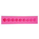 3D Rose Flowers Silicone Fondant Mould Cake Ice Paste Mold Kitchen Baking Tool Pink