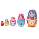 Handmade Girls Russian Babushka Matryoshka Nesting Dolls Kit 5 Pieces Kids Birthday Gift Christmas Ornaments