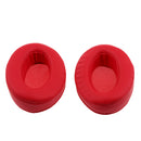 2 Pieces Replacement Supra-aural Ear Pads Cushions for Sony MDR V6 Shure SRH 440 Headphone Red PU Leather