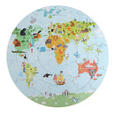 36 Pcs Wooden World Map Jigsaw Puzzle Kids/Baby Early Learning Developmental Toy Playset