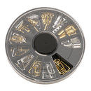 Lots Golden Silver 3D Metallic Nail Art Rhinestones Glitter Tips Studs Retangle DIY Decorations Manicure Accessories Wheel