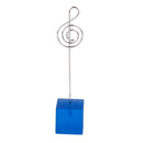 Blue Cube Base Card Picture Memo Photo Clip Holder Music Notation Wire Clip