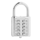 CH-602 Model Luggage Padlock Travel Code Lock For Lockers Sheds Luggage Toolboxes Protective Accessory Silver