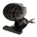 Black Motorcycle Tail Light Brake Indicator Lamp Bulb License Plate Holder