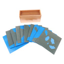 Montessori Geography Material - Sandpaper Land&Water Form Cards for Kids Preschool Learning Teaching Toy