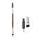 Wooden Handle Dual Head Eyebrow Eyeliner Angled Makeup Brush Cosmetic Tool