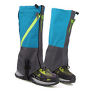 Pair of Breathable Waterproof Snow Legging Boot Gaiters Leg Covers for Outdoor Trekking Mountaineering - Sky Blue Grey Size L