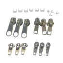 22 pieces/set Metal Zip Pullers Zipper Sliders Head Zipper Replacement Accessories Bronze