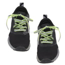Pair Flat Reflective Laces Night Sport Shoelaces Running Cycling Strings 120cm Green+Grey