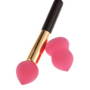 Women Pro Pink Power Brush + Pink Sponge Puff+Canvas Bag Makeup Set Cosmetic Beauty Tools Gift