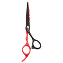 7.9 Inch Hair Cutting Styling Trimming Scissors Barber Shears for Hair Stylists Red & Black Stainless Steel Ultra-Sharp