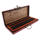 15 Column Vintage Chinese Wooden Bead Arithmetic Abacus with Box for Children Adults Gift