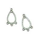 50Pcs Tibetan Silver Alloy Water Drop Pattern Pendant Charm DIY Jewelry