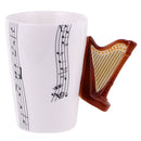 Creative Handle Design Kids Children Adults Music Lovers Cup Coffee Milk Drinking Mug Gift