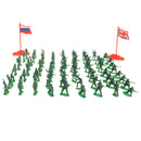 200 Pieces 2cm Realistically Battlefield Plastic Toy Soldier Figures Army Men Model Accessories - Army Green