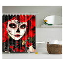 Home Decoration Girls Bedroom Bathroom Bath Shower Beautiful Girl Print Charms Curtain With 12 Hooks