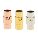 3 Sets 6mm Magnetic Leather-Kumihimo Cord Chain End Tube Clasps DIY Crafts