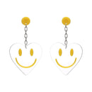 Smiling yellow eyes yellow lip women girls Acrylic Fashion accessories Earrings