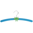 Kids Baby Clothes Garments Trousers Shirt Skirt Safe Holder Hanging Accessory Wooden Cute Cartoon Design Hanger Blue