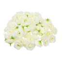 Artificial Rose Silk Flower Heads Home Wedding Garden DIY Scrapbooking Craft Projects Decor Ivory Pack of 50PCS