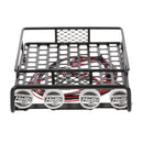 170*110*40mm Alloy Roof Rack w/ Round LED Light & Lampshade for 1/10 RC Car