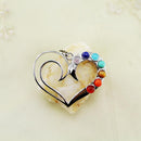 7 Chakras Healing Gemstones Love Heart Meditation Reiki Chakra Charm Pendant