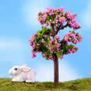 Pack of 5PCS Micro Landscape Decorations Mini Resin Ornament Garden DIY Tree Statue Home Garden Outdoor Decor Accessory