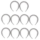 10pieces Plastic Wave Hair Band Headband 8mm with Teeth Hair Accessories