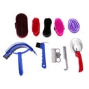 Set of 10 Pieces Horse Grooming Kit with Carry Bag