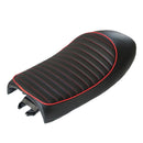 Motorcycle Vintage Cafe Racer Hump Saddle Seat for Honda Suzuki Yamaha Kawasaki - Black