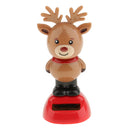 Plastic Solar Powered Dancing Flip Flap Car Home Desk Dancer Bobble Toy Ornament Reindeer