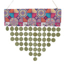 Bohemia Style Reminder Calendar Wooden Board Plaque Planner Hanging Decor