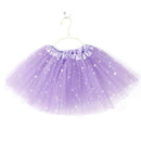 Kids Girls Polyester Princess Series Glitter Star Pattern Tutu Ballet Dress 28 CM 2-7YRS Light Purple