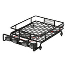 Upgrade Parts Metal Roof Rack 2 White 2 Red LED Light for Traxxas Redcat HSP