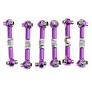 6 Pieces 122017 Upgrade Parts Purple Metal Linkage Tension Rod Connector for 1:10 HSP Redcat RC Car