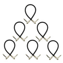 6pcs Guitar Parts Patch Cable Guitar Effects Pedal Patch Lead 30cm Length with Jack