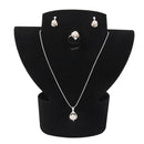 Black Velvet Ring Earring Necklace Jewelry Display Stand Rack Holder