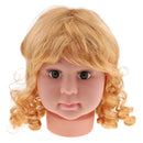 Baby Girl Mannequin Manikin Head with Hair Wig Kids Child Glasses Headscarf Hat Caps Display Stand Model for Beauty Salon Stores