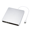 External USB 2.0 DVD CD-RW Drive Writer Burner DVD Player for Macbook Air/Pro Silver