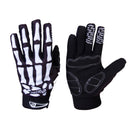 Pair Of Hook Loop Fastener Wrist Closure Durable Sweatproof Full Finger Warm Bike Sports Gloves Black+White XL