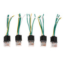 5Pcs Car Relay And Socket Waterproof 80A AMP 5-Pin SPDT 5 Wire 18/16AWG 12V