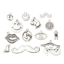 22 Styles Vintage Silver Connectors Jewelry Making Charms Pendant DIY Crafts