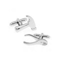 Mens Fashion Cuff Links Image Series Silver Hammer Pliers Shaped Cufflinks