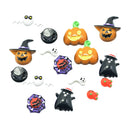 16 Pieces Lots Mixed DIY Flatbacks Resin Flat Back Pumpkin, Ghost, Devil, Bat, Spider Web Halloween Cabochon Buttons Scrapbooking Charm DIY Embellishment Craft Making