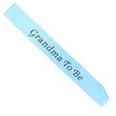 Baby Shower Party Charms Grandma To Be Written Sash Women Clothing Accessory Blue